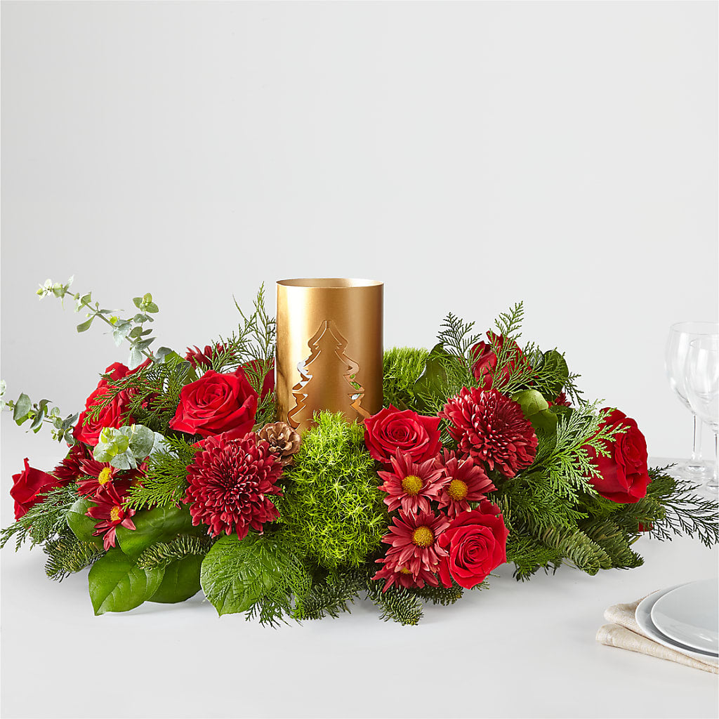Toast the Season Centerpiece – Lighthouse Florist And Custom Designs, Rochester NY