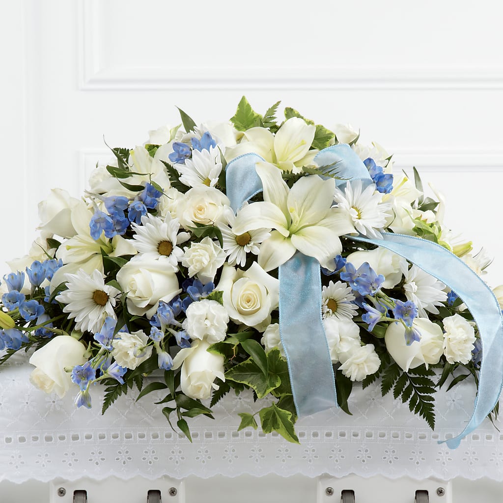 Tender Treasure Casket Spray – Lighthouse Florist And Custom Designs, Rochester NY