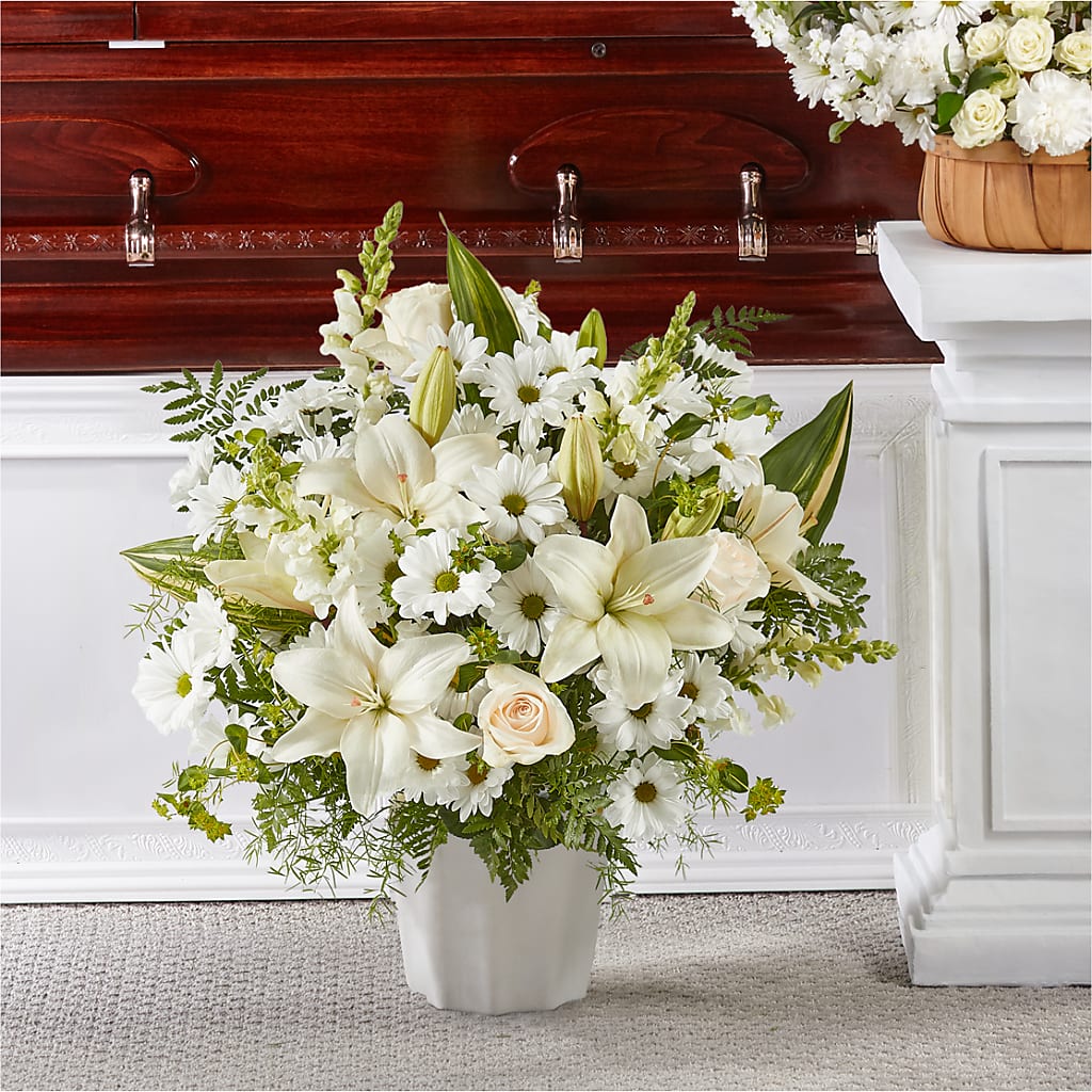 Thoughts of Tranquility Floor Basket – Lighthouse Florist And Custom Designs, Rochester NY