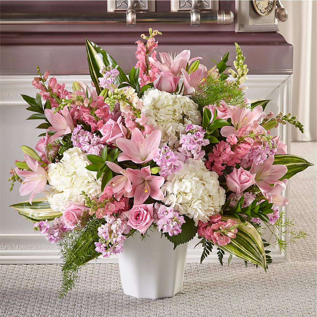 Simply Serene Floor Basket – Lighthouse Florist And Custom Designs, Rochester NY