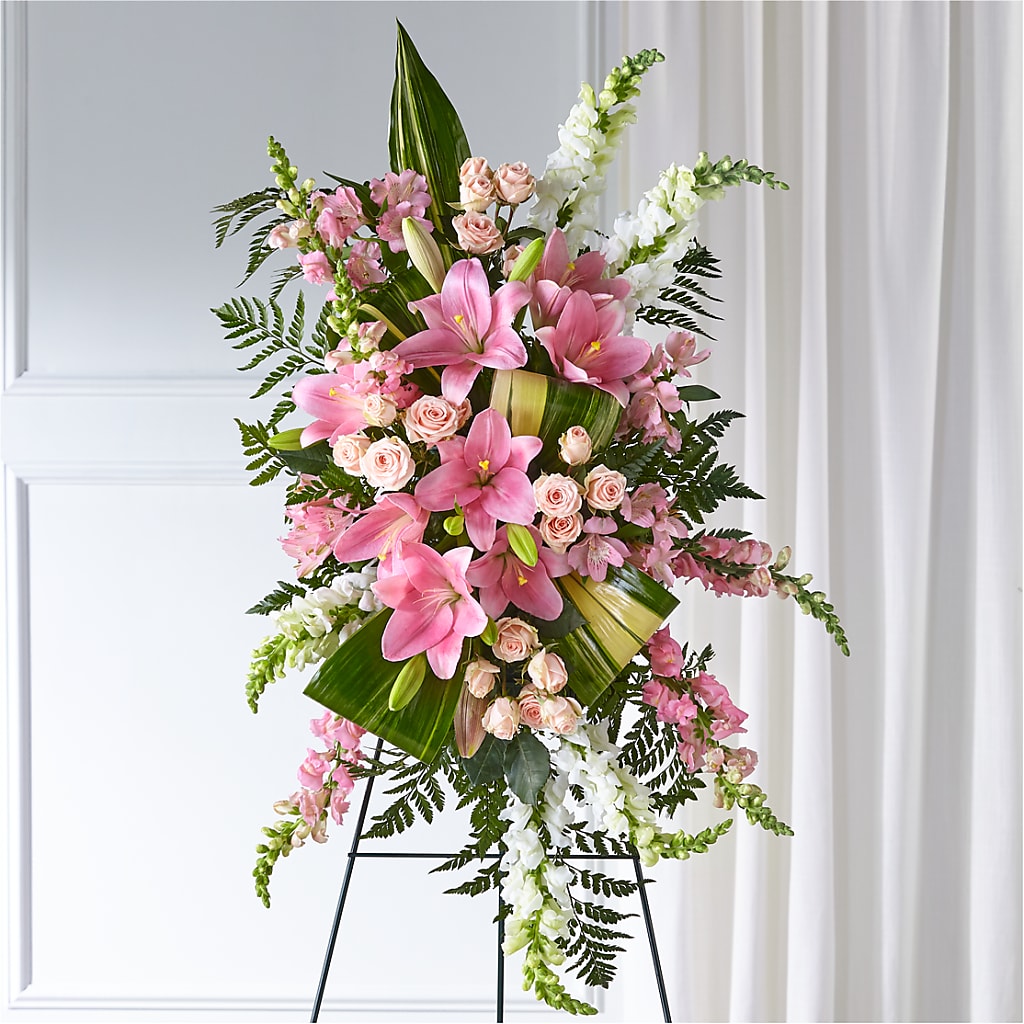 Elegant Embrace Standing Spray – Lighthouse Florist And Custom Designs, Rochester NY