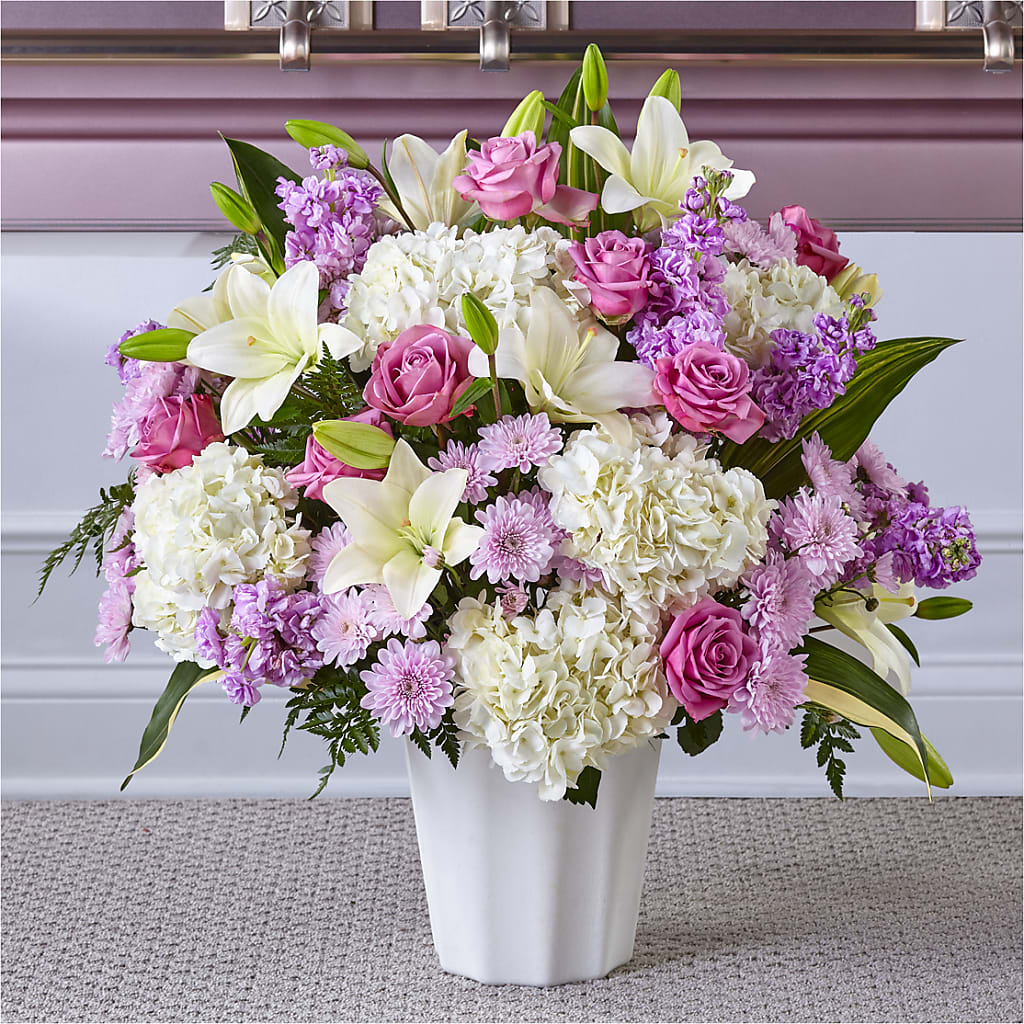 Heaven Sent Floor Basket – Lighthouse Florist And Custom Designs, Rochester NY