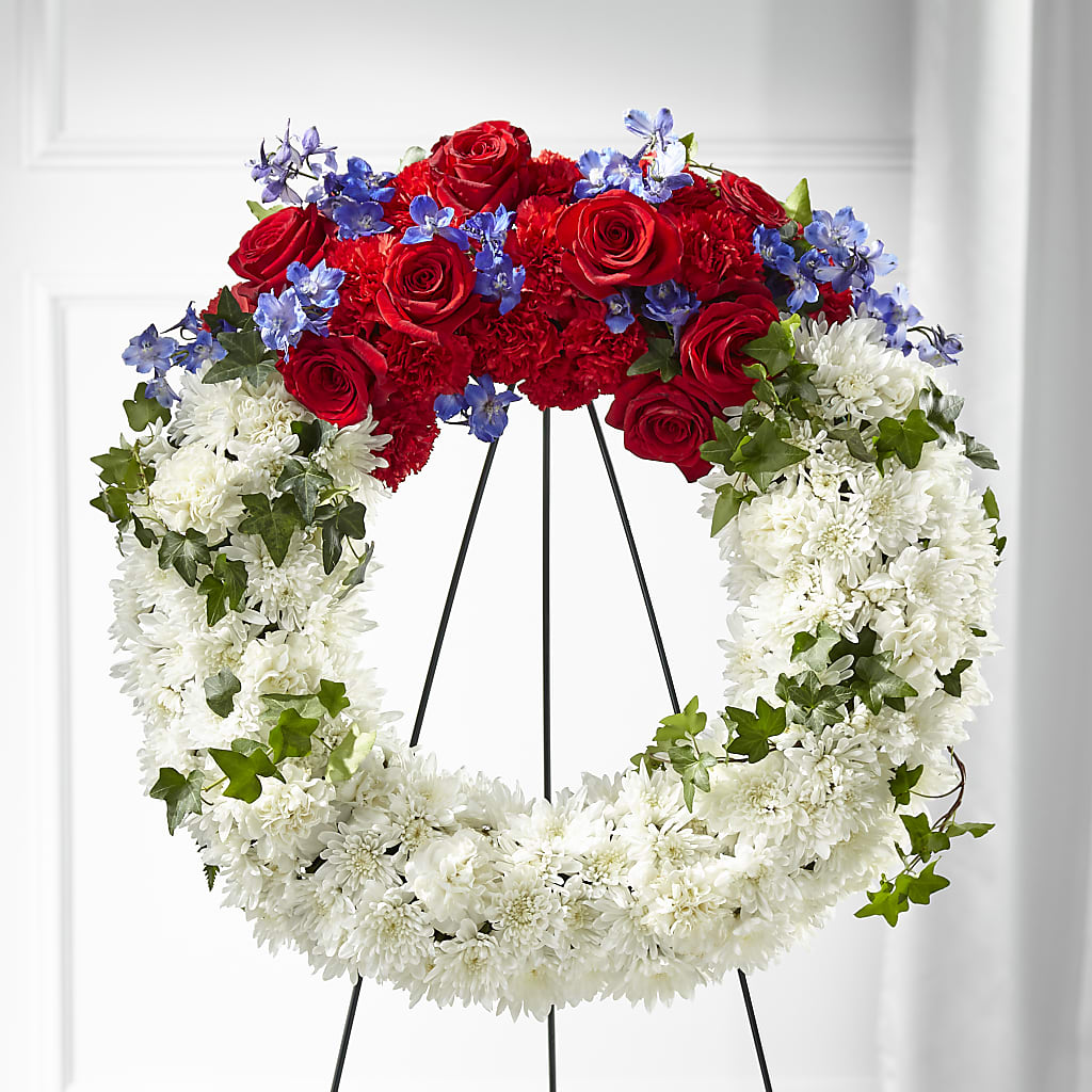 Patriotic Passion Wreath – Lighthouse Florist And Custom Designs, Rochester NY