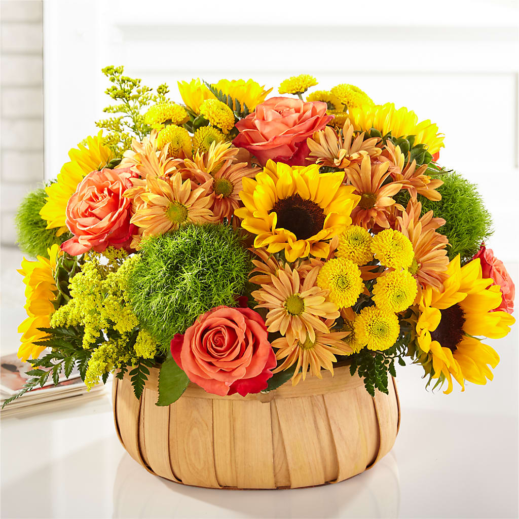 Harvest Sunflower Basket – Lighthouse Florist And Custom Designs, Rochester NY