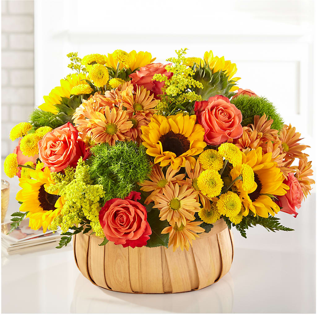 Harvest Sunflower Basket – Lighthouse Florist And Custom Designs, Rochester NY