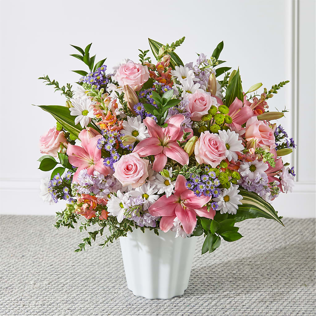 Abundant Compassion Floor Basket – Lighthouse Florist And Custom Designs, Rochester NY