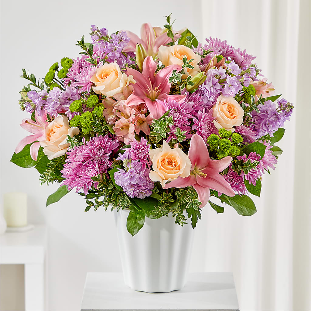 Supportive Embrace Tabletop Basket – Lighthouse Florist And Custom Designs, Rochester NY