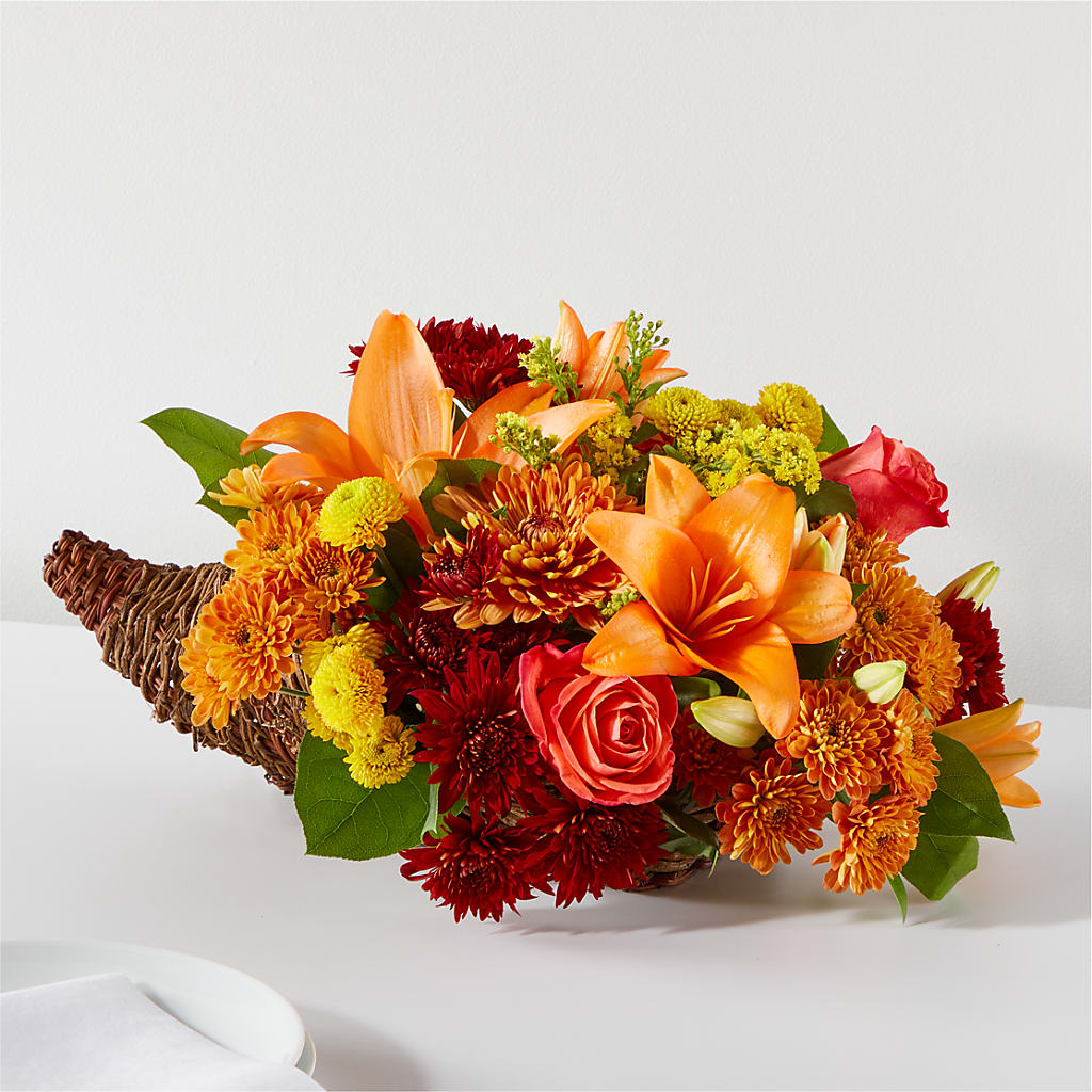 Bouquet of Blessings Cornucopia – Lighthouse Florist And Custom Designs, Rochester NY
