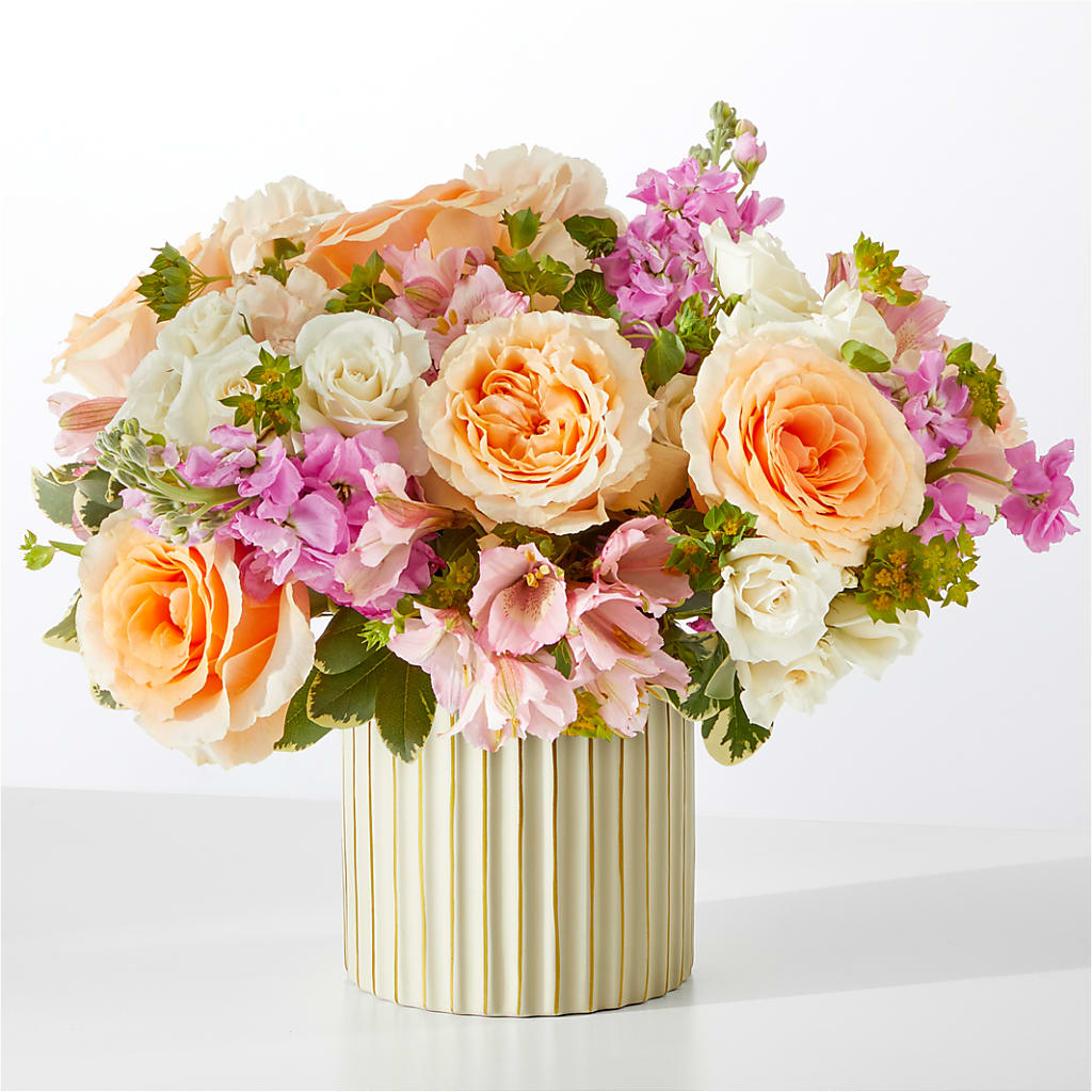 Paradise Bouquet with Ivory Vase – Lighthouse Florist And Custom Designs, Rochester NY