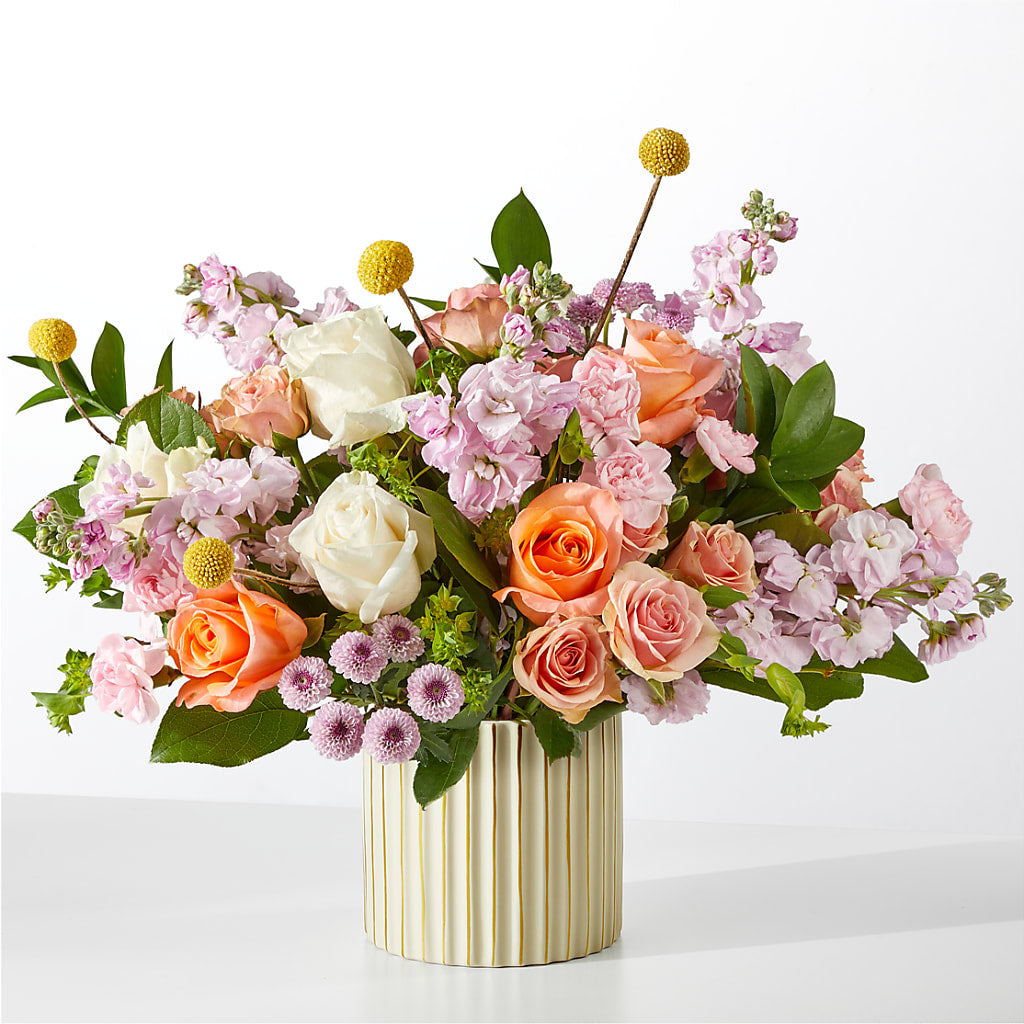 French Market Bouquet with Ivory Vase – Lighthouse Florist And Custom Designs, Rochester NY