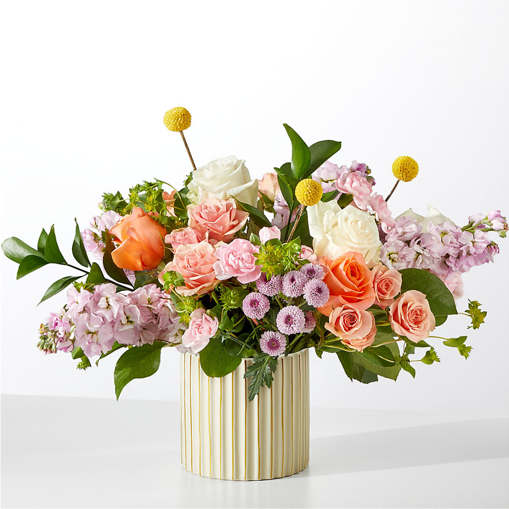 French Market Bouquet with Ivory Vase – Lighthouse Florist And Custom Designs, Rochester NY