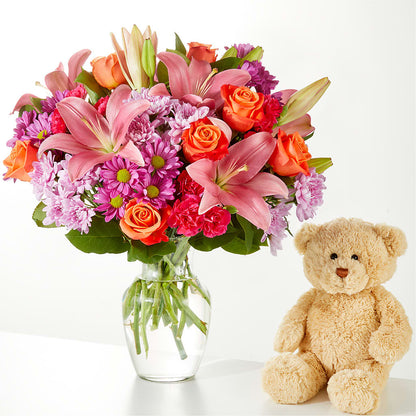 One and Only Bouquet and Bear Bundle –  Lighthouse Florist And Custom Designs, Rochester NY