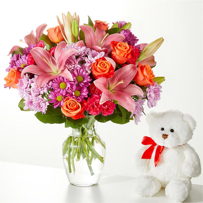 One and Only Bouquet and Bear Bundle –  Lighthouse Florist And Custom Designs, Rochester NY