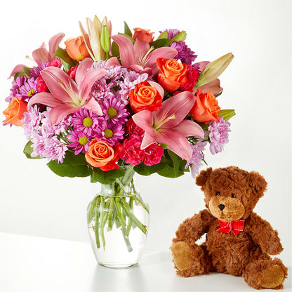 One and Only Bouquet and Bear Bundle –  Lighthouse Florist And Custom Designs, Rochester NY