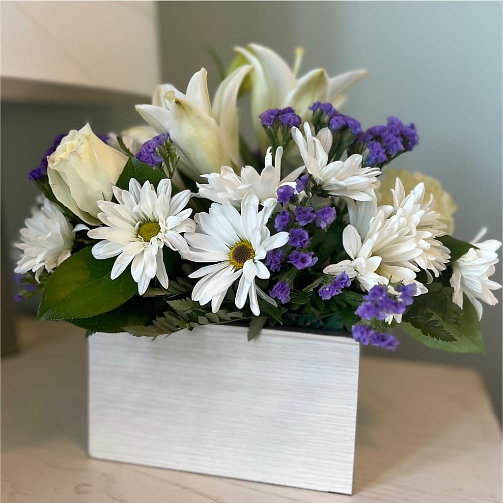 Beyond Blue Box Bouquet –  Lighthouse Florist And Custom Designs, Rochester NY