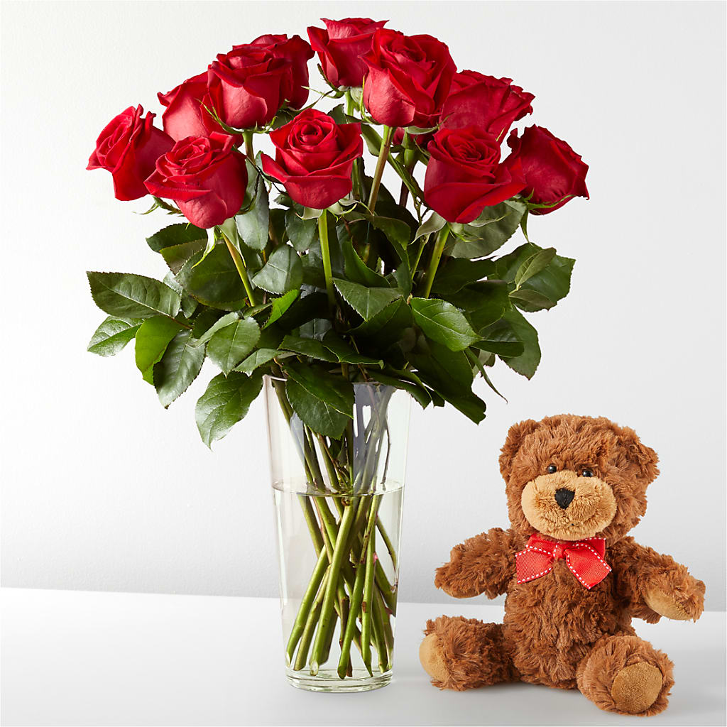 Tango In Paris Bouquet & Bear Set