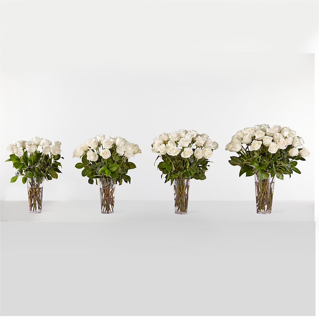 Long Stem White Rose Bouquet –  Lighthouse Florist And Custom Designs, Rochester NY