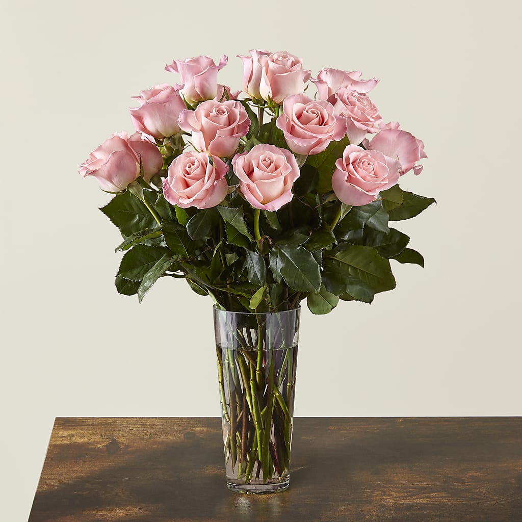 Long Stem Pink Rose Bouquet