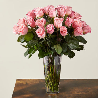 Long Stem Pink Rose Bouquet