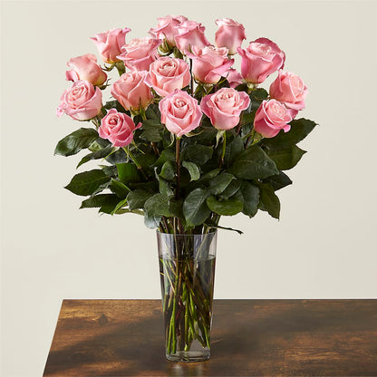 Long Stem Pink Rose Bouquet