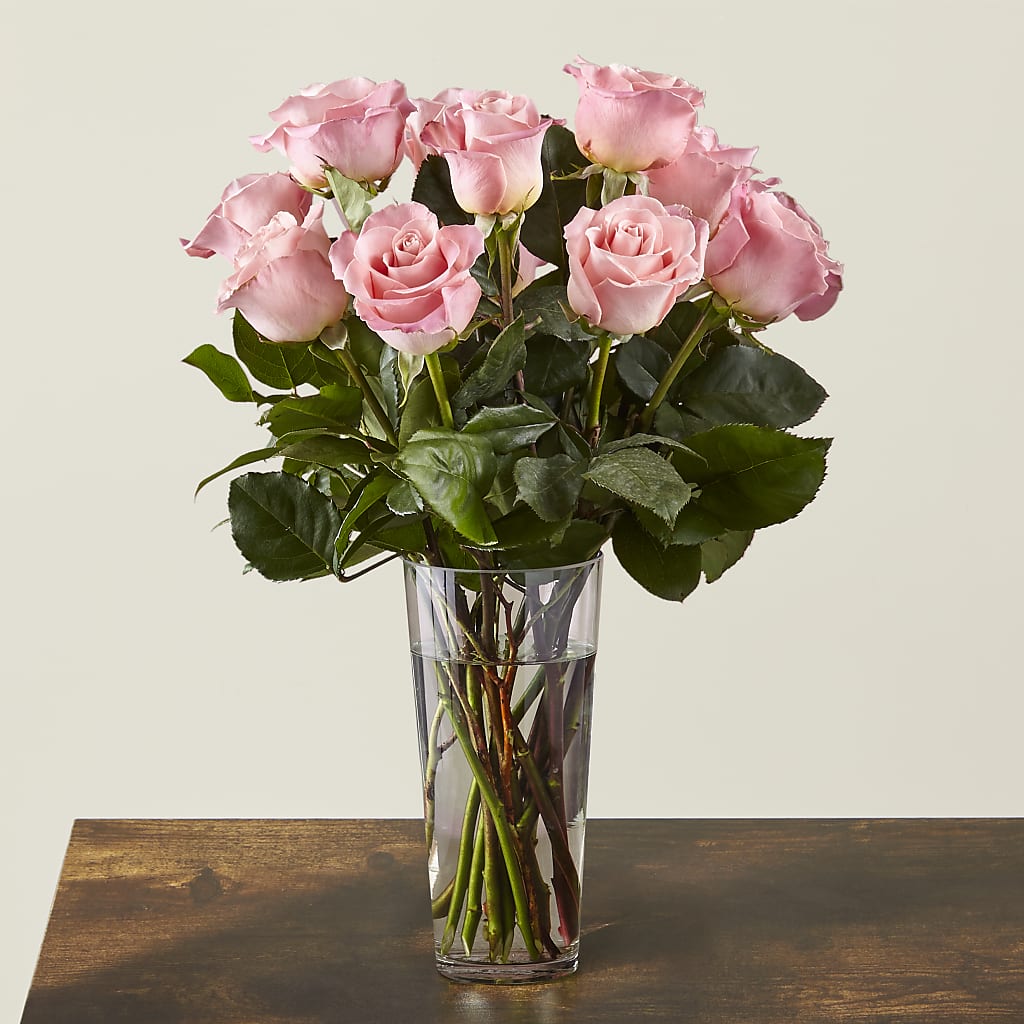 Long Stem Pink Rose Bouquet