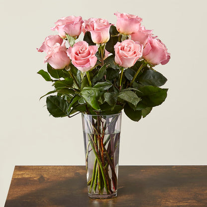 Long Stem Pink Rose Bouquet