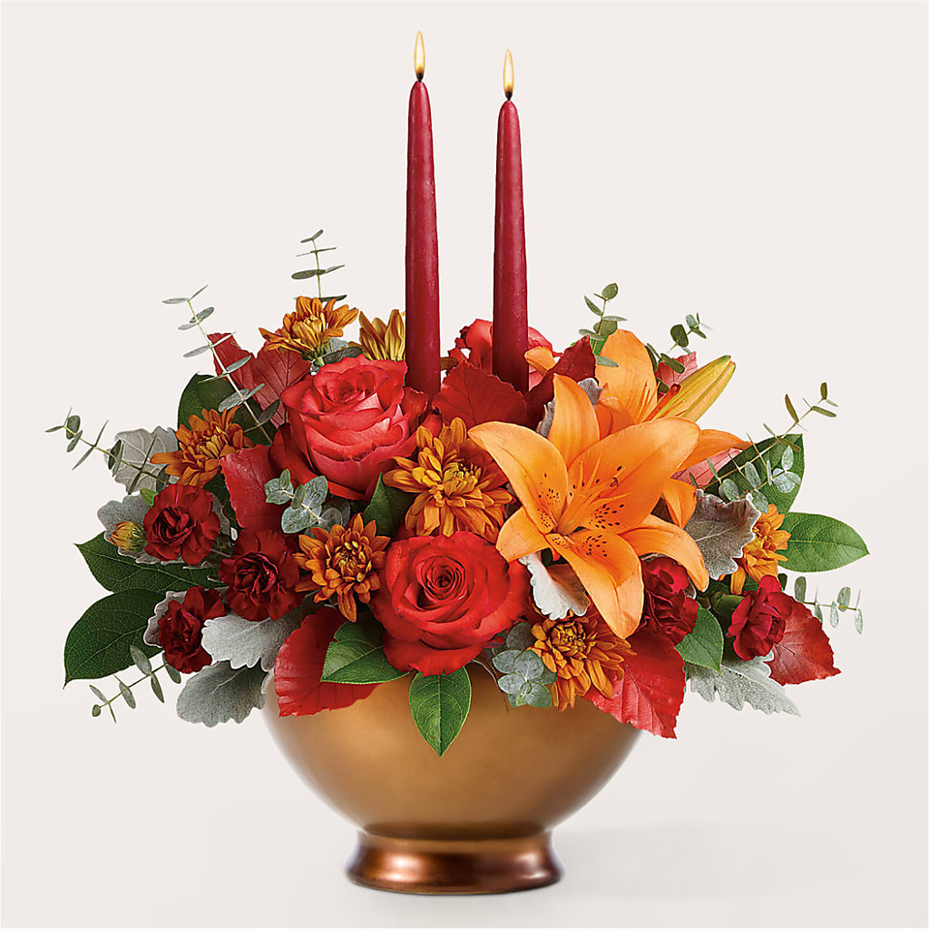 Fruits of Fall Centerpiece –  Lighthouse Florist And Custom Designs, Rochester NY