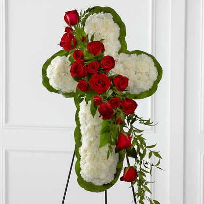 Floral Cross Easel –  Lighthouse Florist And Custom Designs, Rochester NY