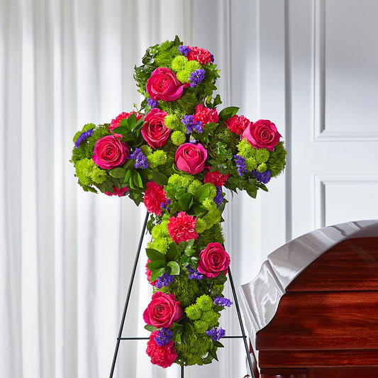 Tribute Rose Floral Cross –  Lighthouse Florist And Custom Designs, Rochester NY