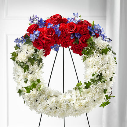 Patriotic Passion Wreath –  Lighthouse Florist And Custom Designs, Rochester NY
