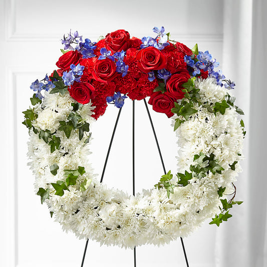 Patriotic Passion Wreath –  Lighthouse Florist And Custom Designs, Rochester NY