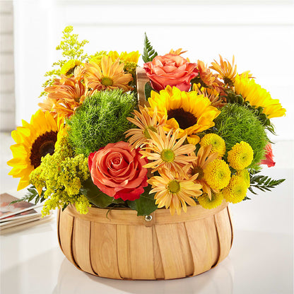 Harvest Sunflower Basket –  Lighthouse Florist And Custom Designs, Rochester NY