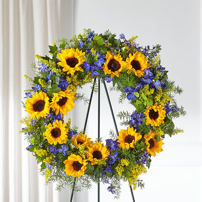 Bright Rays Wreath –  Lighthouse Florist And Custom Designs, Rochester NY