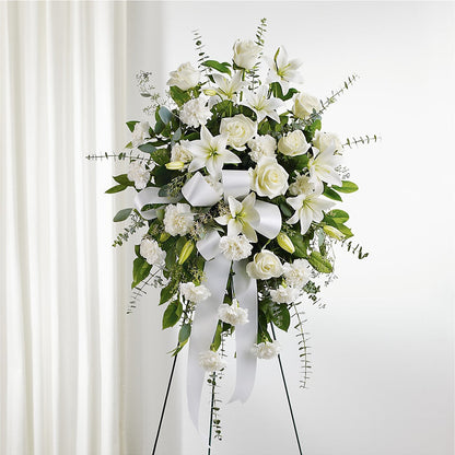 With Care Standing Spray –  Lighthouse Florist And Custom Designs, Rochester NY