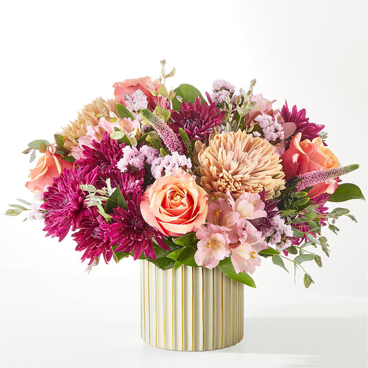 Berry Cobbler Bouquet with Ivory Vase –  Lighthouse Florist And Custom Designs, Rochester NY