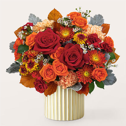 Merlot Bouquet with Ivory Vase –  Lighthouse Florist And Custom Designs, Rochester NY
