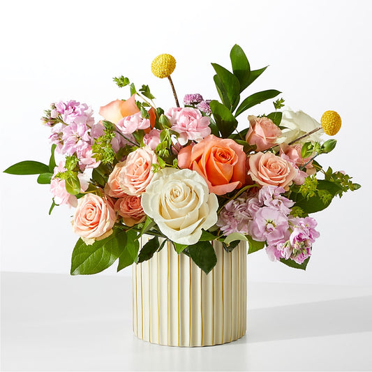 French Market Bouquet with Ivory Vase –  Lighthouse Florist And Custom Designs, Rochester NY