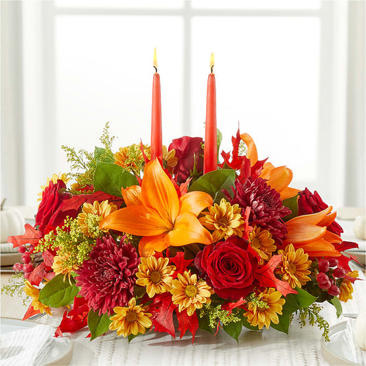 Autumn's Embrace Centerpiece –  Lighthouse Florist And Custom Designs, Rochester NY