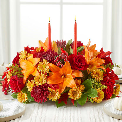 Autumn's Embrace Centerpiece –  Lighthouse Florist And Custom Designs, Rochester NY
